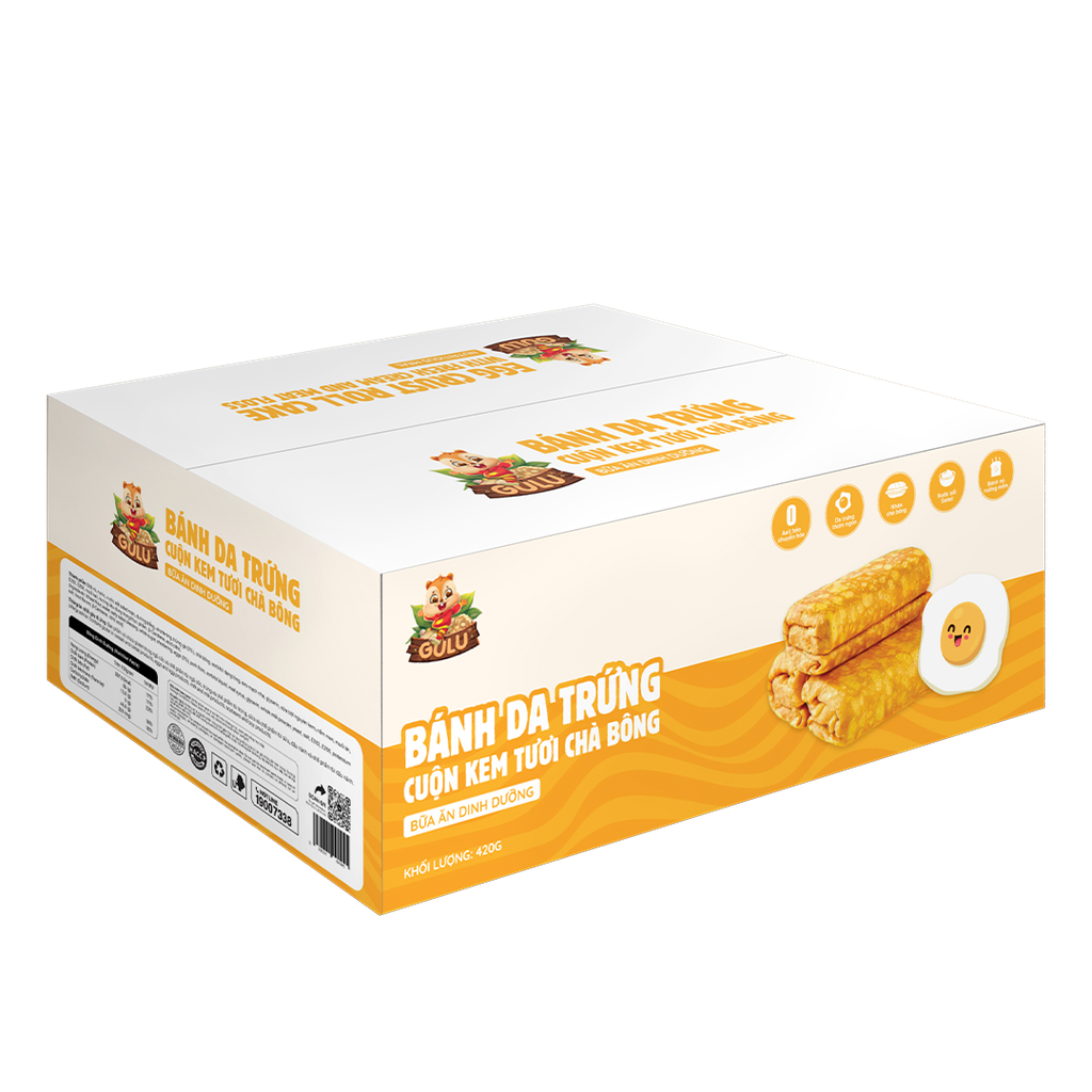 BÁNH DA TRỨNG CUỘN KEM TƯƠI CHÀ BÔNG