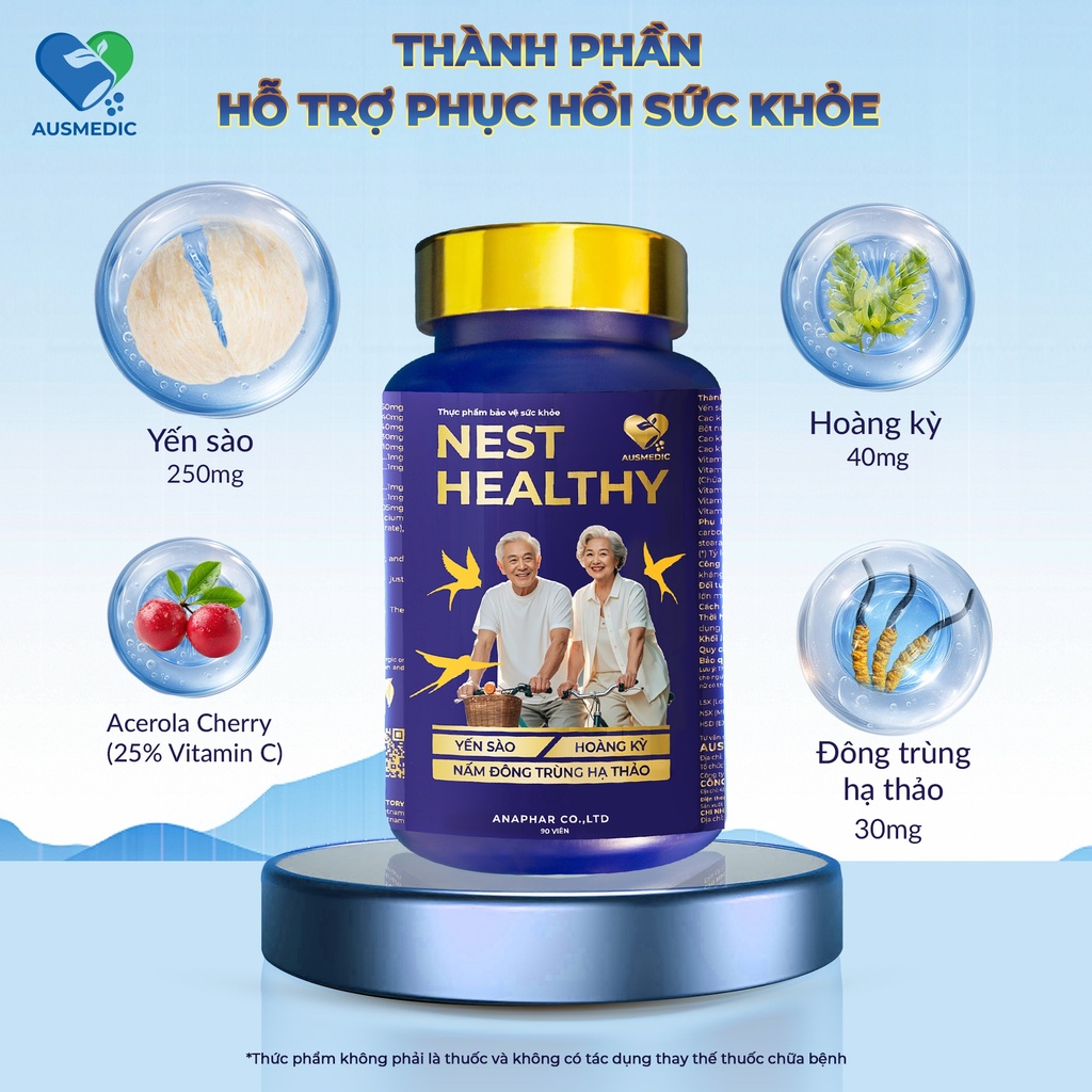 Viên uống yến sào hỗ trợ đề kháng Nest Healthy (90 viên)