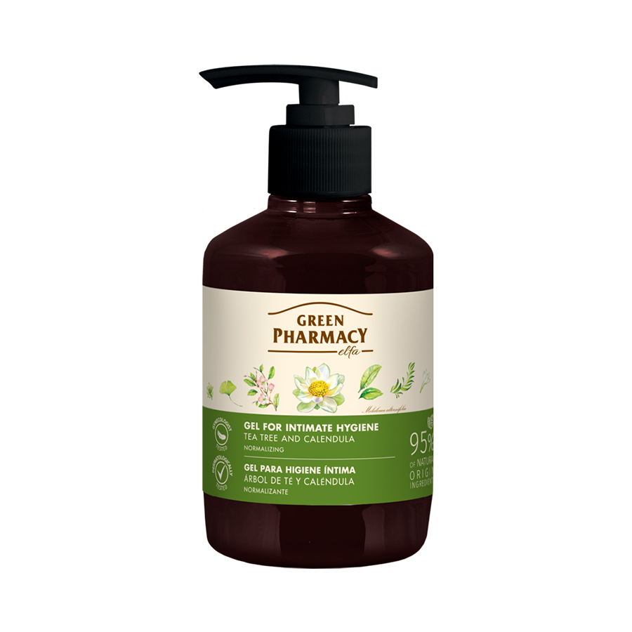 Dung Dịch Vệ Sinh Phụ Nữ Green Pharmacy Kháng Khuẩn Cây Trà 370ml