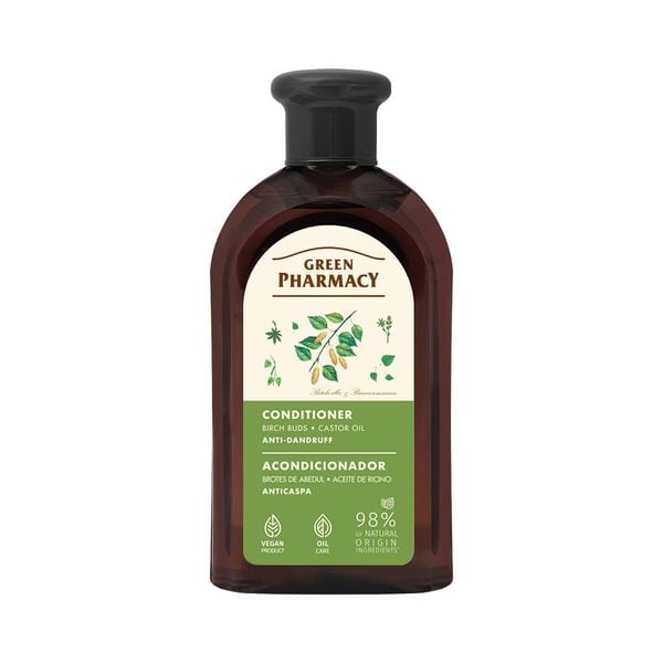 Dầu xả Green Pharmacy ngăn ngừa gàu nụ bạch dương và thầu dầu 300ml
