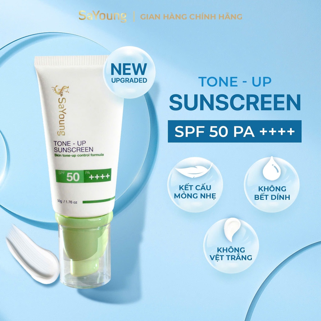 Kem Chống Nắng SPF 50/PA ++ ++ TONE-UP SUNSCREEN SaYoung