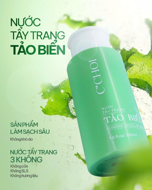 Nước tẩy trang tảo biển C'Choi - Seaweed Micellar Water