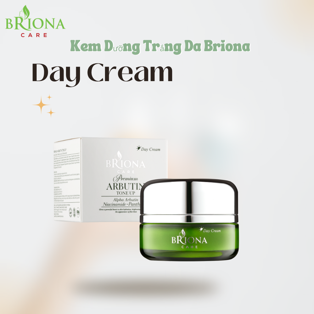 ️Kem Dưỡng Trắng Da Briona Care (Ban Ngày), Mờ Thâm Nám, Trẻ Hóa Da Mặt, Chống Lão Hóa, Dưỡng Ẩm và Mềm Mịn Da, Nâng Tone 35g