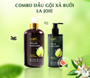 Combo Dầu Gội 500ml và Xả Bưởi 300ml La Joie Giảm Gãy Rụng Xơ Rối Phục Hồi Hư Tổn Không Khô Da Đầu 