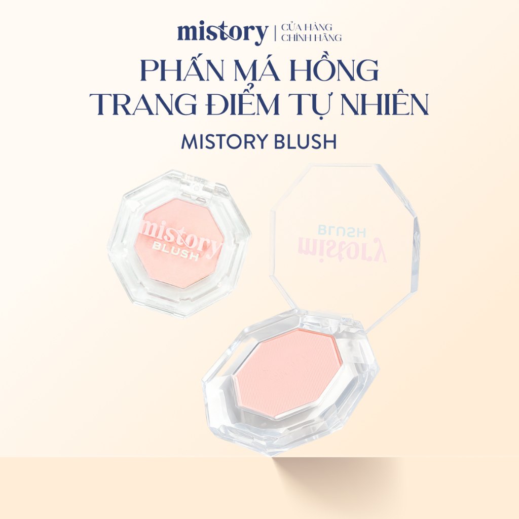 Phấn má hồng trang điểm lâu trôi bền màu Mistory Blush 1.5g