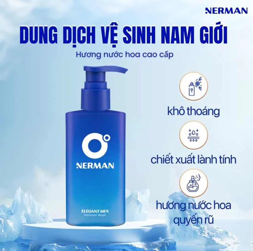 Dung Dịch Vệ Sinh Nam Nerman 0 Độ Hương Nước Hoa Cao Cấp 
