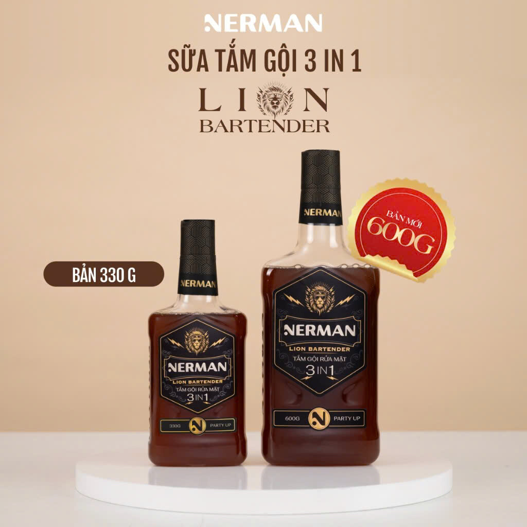 Sữa tắm 3in1 Lion Bartender 600g