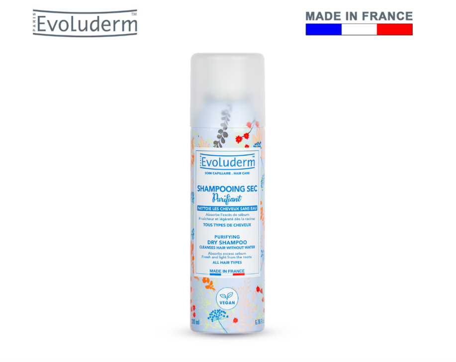 Xịt gội khô thiên nhiên thuần chay Evoluderm 