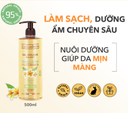 Gel tắm thiên nhiên thuần chay Evoluderm tinh chất hoa sứ trắng 500ml