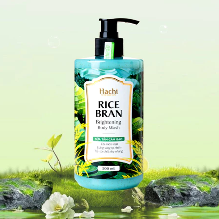 HACHI SỮA TẮM CÁM GẠO SÁNG DA (HACHI RICE BRAN BRITENING BODY WASH ) 
