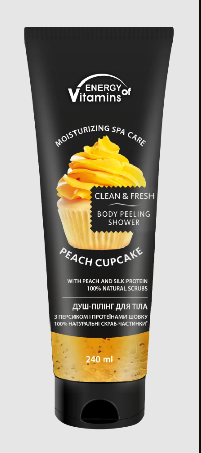 Body peeling shower Рeach cupcake 240 ml