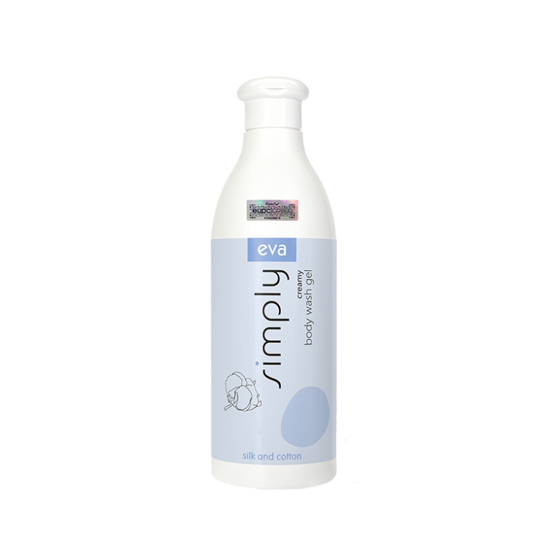 Eva Simply Creamy Body Wash Gel Silk And Cotton 500ml - Kem tắm Silk & Cotton