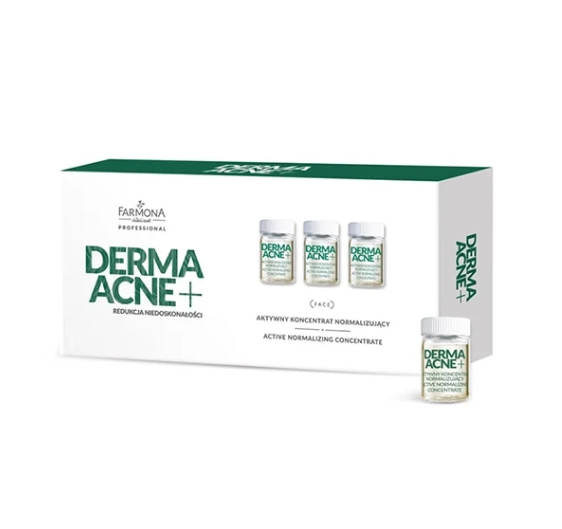 Farmona Professional Dermaacne+ Active Normalizing Concentrate 5x5ml - Tinh chất cô đặc kiềm dầu ngừa mụn dành cho da mụn Trứng cá & da dầu Dermaacne+
