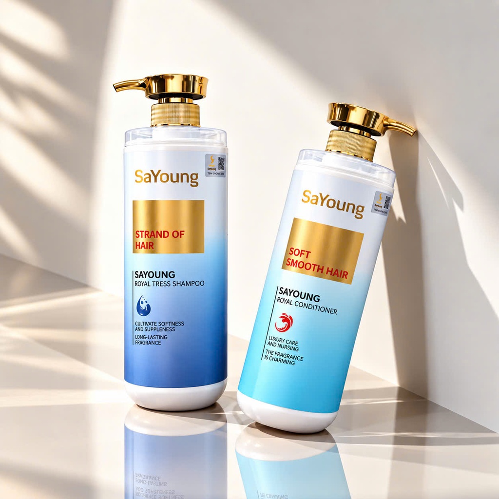 BỘ ĐÔI DẦU GỘI & DẦU XẢ SAYOUNG - SaYoung Royal Tress Shampoo & Conditioner