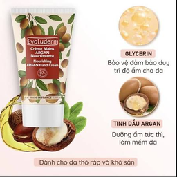 Kem dưỡng da tay thiên nhiên thuần chay Evoluderm tinh chất Argan 50ml
